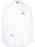 AAPE BY *A BATHING APE® chemise en coton à patch logo - Blanc