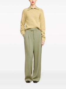 AMI Paris pressed-crease straight-leg trousers - Vert