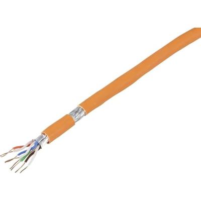 TRU COMPONENTS TC-7812644 Netwerkkabel CAT 6A S/FTP 4 x 2 x 0.24 mm² Oranje 50 m