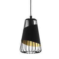 Eglo Design draadhanglamp Austell 16cm zwart met goud 49447