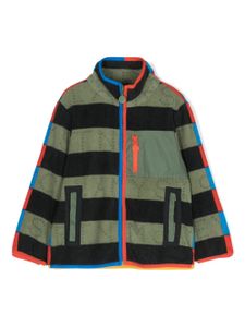 Stella McCartney Kids veste colour block à rayures - Vert