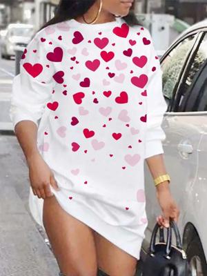 Katoen mengsels Casual hart voorjaar Lang mouw breien Jurk Katoen mengsels Casual hart voorjaar Lang mouw breien Jurk