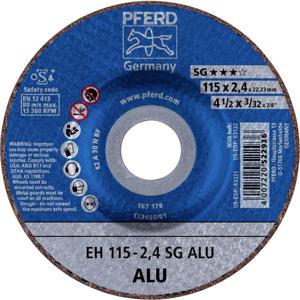 PFERD EH 115-2,4 SG ALU 61340312 Doorslijpschijf gebogen 115 mm 25 stuk(s) Aluminium, Non-ferrometaal