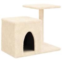 vidaXL Kattenmeubel met sisal krabpalen 50,5 cm crèmekleurig, kattenpaal, kattenboom, kattenkrabpaal, kattenhuis, kattenmeubel, kattenpalen