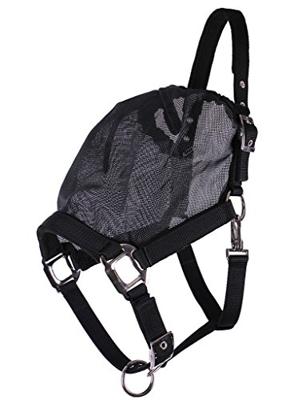 QHP Halster Vliegenmasker Combi - Black - Pony
