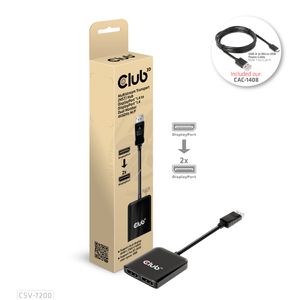 club3D DisplayPort Adapter Multi Streaming Transport Hub [DisplayPort - DisplayPort] 3840 x 2160 Pixel