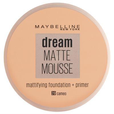 Maybelline Dream Matte Mousse Mattifying Foundation + Primer - 020 Cameo - Matterende Foundation met Medium Dekking - 18 ml Maybelline Dream Matte Mousse Mattifying Foundation + Primer - 020 Cameo - Matterende Foundation met Medium Dekking - 18 ml