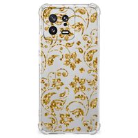 Xiaomi 13 Case Gouden Bloemen - thumbnail