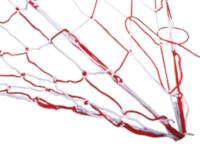 Precision voetbaldoelnet junior 53 x 17 cm polyester rood/wit