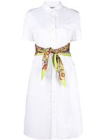 Moschino robe-chemise mi-longue à taille nouée - Blanc - thumbnail