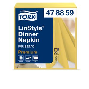 Dinnerservetten Tork LinStyleÃƒâ€šÃ‚Â® 1/4-vouw 1-laags 50st mosterdgeel 478882