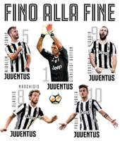 Juventus muursticker 11 spelers 2 stickervellen