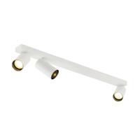 SLV 3-lichts opbouwspot Kami Triple wit met zwart - 1007736