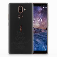 Nokia 7 Plus Siliconen hoesje met naam Heart Smile - thumbnail