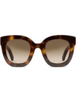 Gucci Eyewear lunettes de soleil à monture ronde oversize - Marron - thumbnail