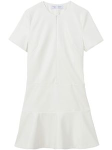 Proenza Schouler White Label robe courte en cuir artificiel à volants - Blanc