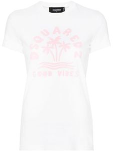 DSQUARED2 t-shirt en coton à logo imprimé - Blanc