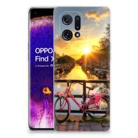 OPPO Find X5 Siliconen Back Cover Amsterdamse Grachten