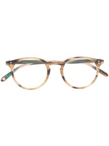 Garrett Leight lunettes de vue rondes à effet écailles de tortue - Marron