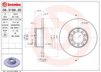 Remschijf BREMBO, Remschijftype: Massief, u.a. für Mercedes-Benz - thumbnail