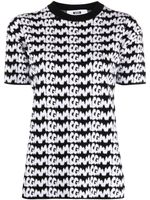 MSGM t-shirt en maille à col rond - Noir