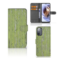 Motorola Moto G31 | G41 Book Style Case Green Wood - thumbnail