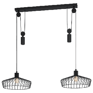 Eglo Eetkamer hanglamp Winkworth met twee kappen 43438