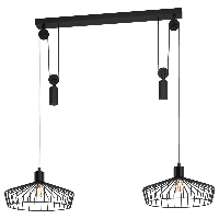 Eglo Eetkamer hanglamp Winkworth met twee kappen 43438 - thumbnail