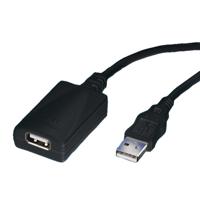 ROLINE Aktieve USB 2.0 verlengkabel, zwart 5m