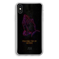 Praying For My Haters: iPhone X Transparant Hoesje