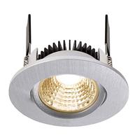 KapegoLED LED plafondinbouwlamp COB-68-24V-rond, spanningsconstant, 4,5 W, 2700 K, 45 °, zilver geborsteld