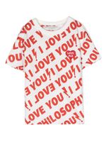 Philosophy Di Lorenzo Serafini Kids t-shirt en coton à imprimé texte - Blanc