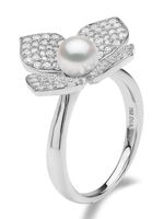 Yoko London bague Petal sertie de perles - Argent - thumbnail