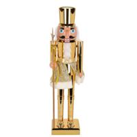 Notenkraker decoratie figuur/beeld - 80 cm - goud - kunststof - kerst - thumbnail