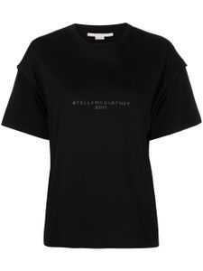 Stella McCartney t-shirt à logo brodé de sequins - Noir