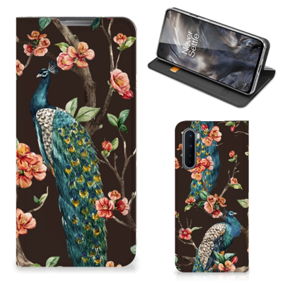 OnePlus Nord Hoesje maken Pauw met Bloemen
