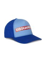 DSQUARED2 KIDS casquette en coton à logo brodé - Bleu