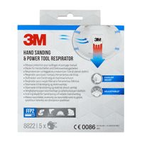 Stofmasker 3M voor schuren 8822 FFP2 met ventiel 5 stuks - thumbnail