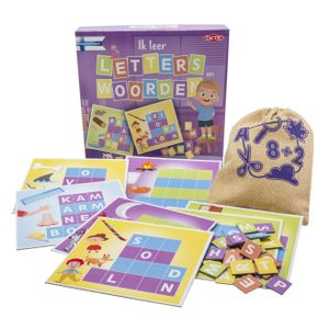 Tactic leerspel letters en woorden junior karton paars 119-delig