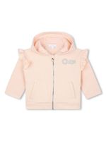 Chloé Kids veste à logo brodé - Rose