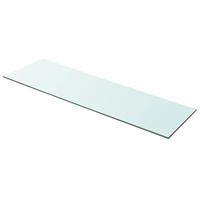 vidaXL Wandschap Transparant 100x25 cm Glas Wandplank Wandschap Expositieschap