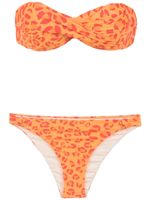 Amir Slama printed bandeau bikini set - Jaune