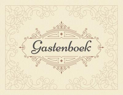Deltas Paperstore: gastenboek beige Deltas Paperstore: gastenboek beige