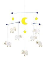 Mobile Schafe: 40 x 38 cm, Holz, 11 Teile, per Stück