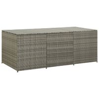 Tuinbox 180x90x75 cm poly rattan grijs