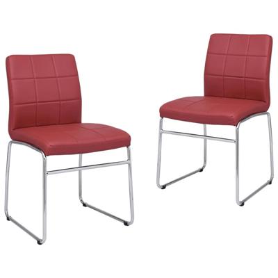 Vidaxl Eetkamerstoelen 2 St Kunstleer Rood