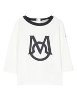 Moncler Enfant t-shirt à logo imprimé - Blanc