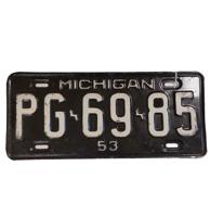 Michigan License Plate - 1953 - Original