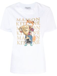 Maison Kitsuné t-shirt Fox Champion en coton - Blanc