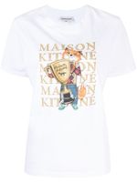 Maison Kitsuné t-shirt Fox Champion en coton - Blanc